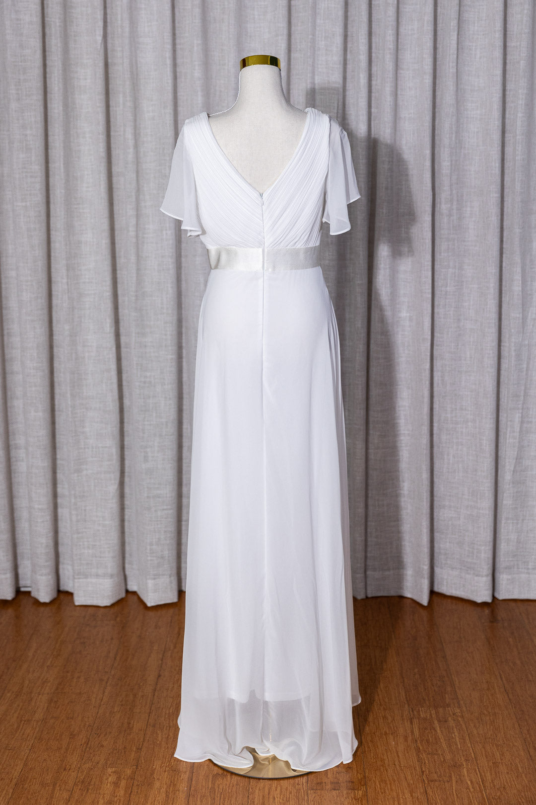 Florence - Pleated Bodice White Wedding Dress