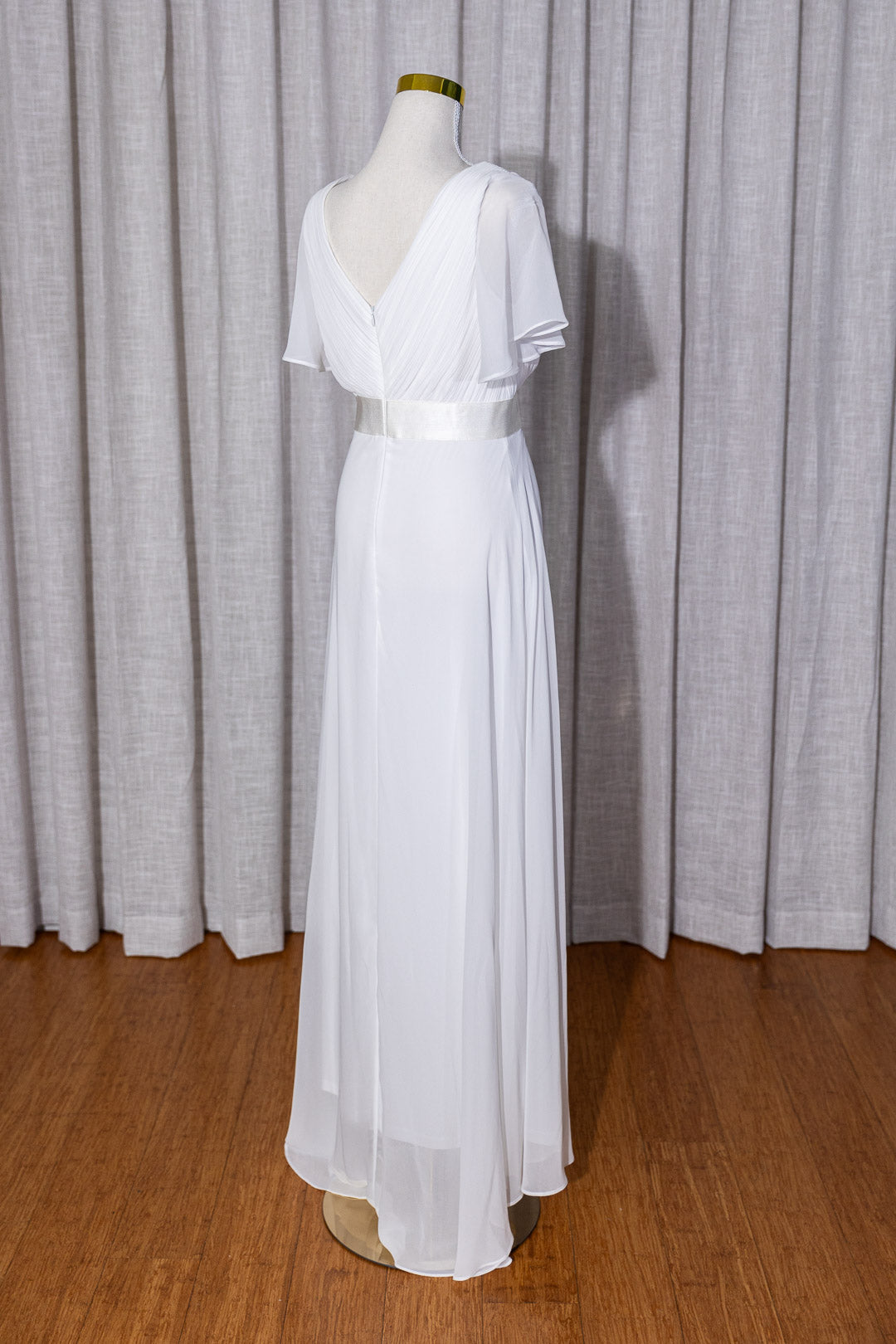 Florence - Pleated Bodice White Wedding Dress