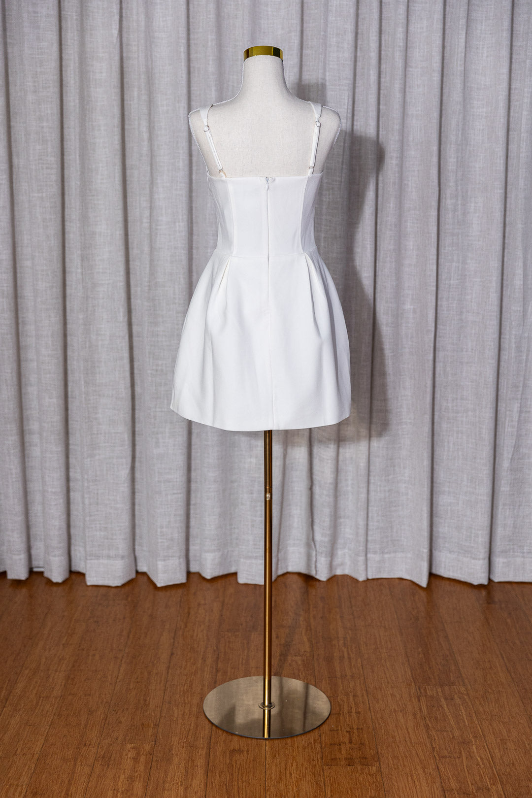 Jani - Ivory V-Waist Mini Dress