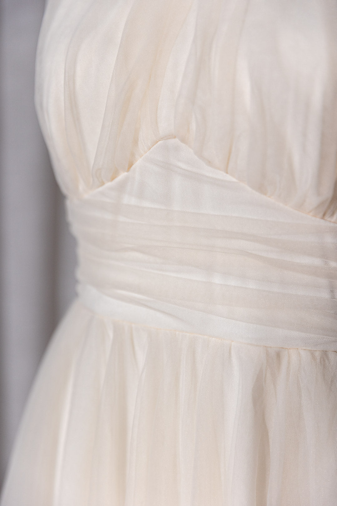 Heather - Cream/Beige Tulle Soft Dress