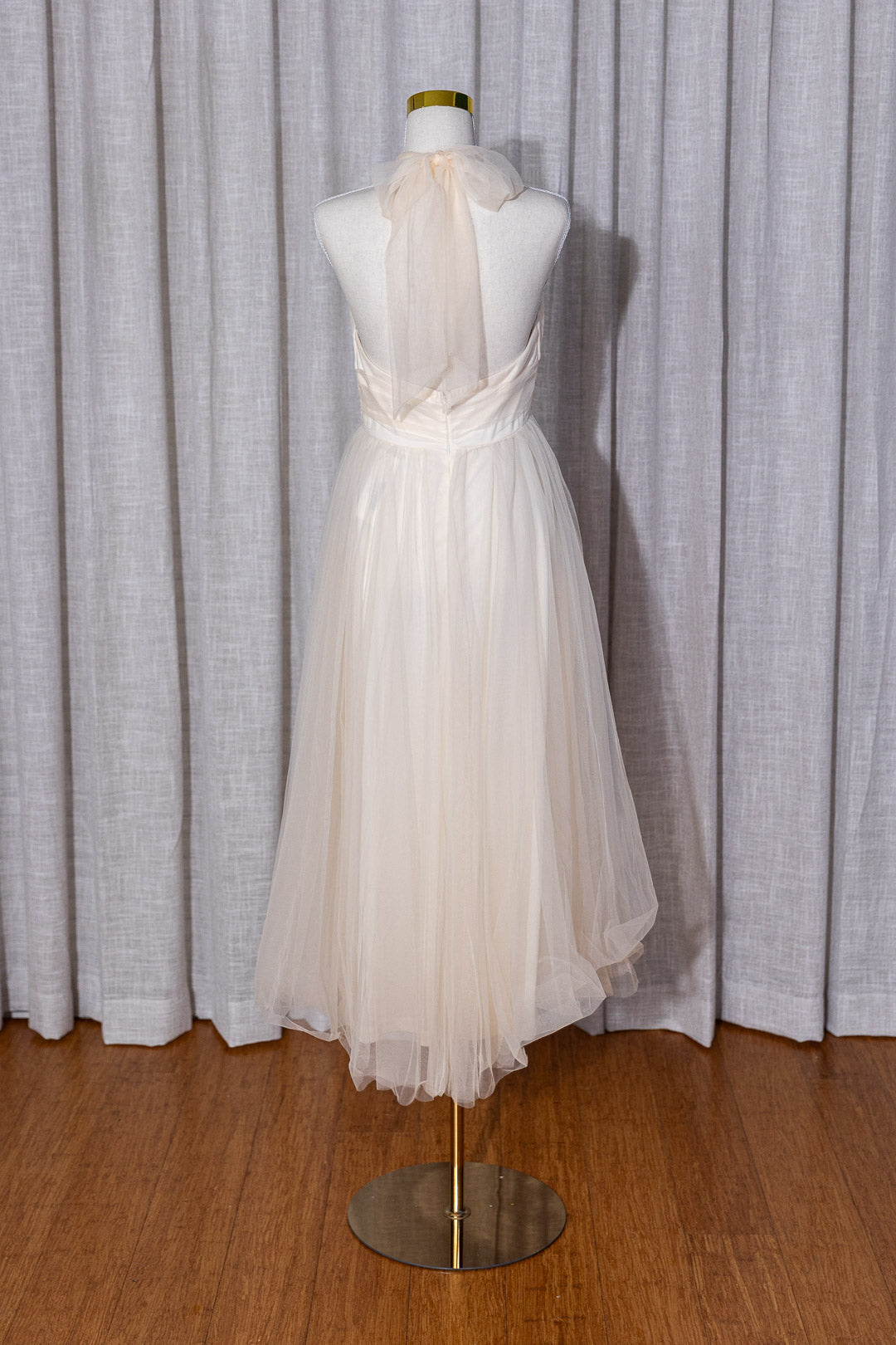 Heather - Cream/Beige Tulle Soft Dress