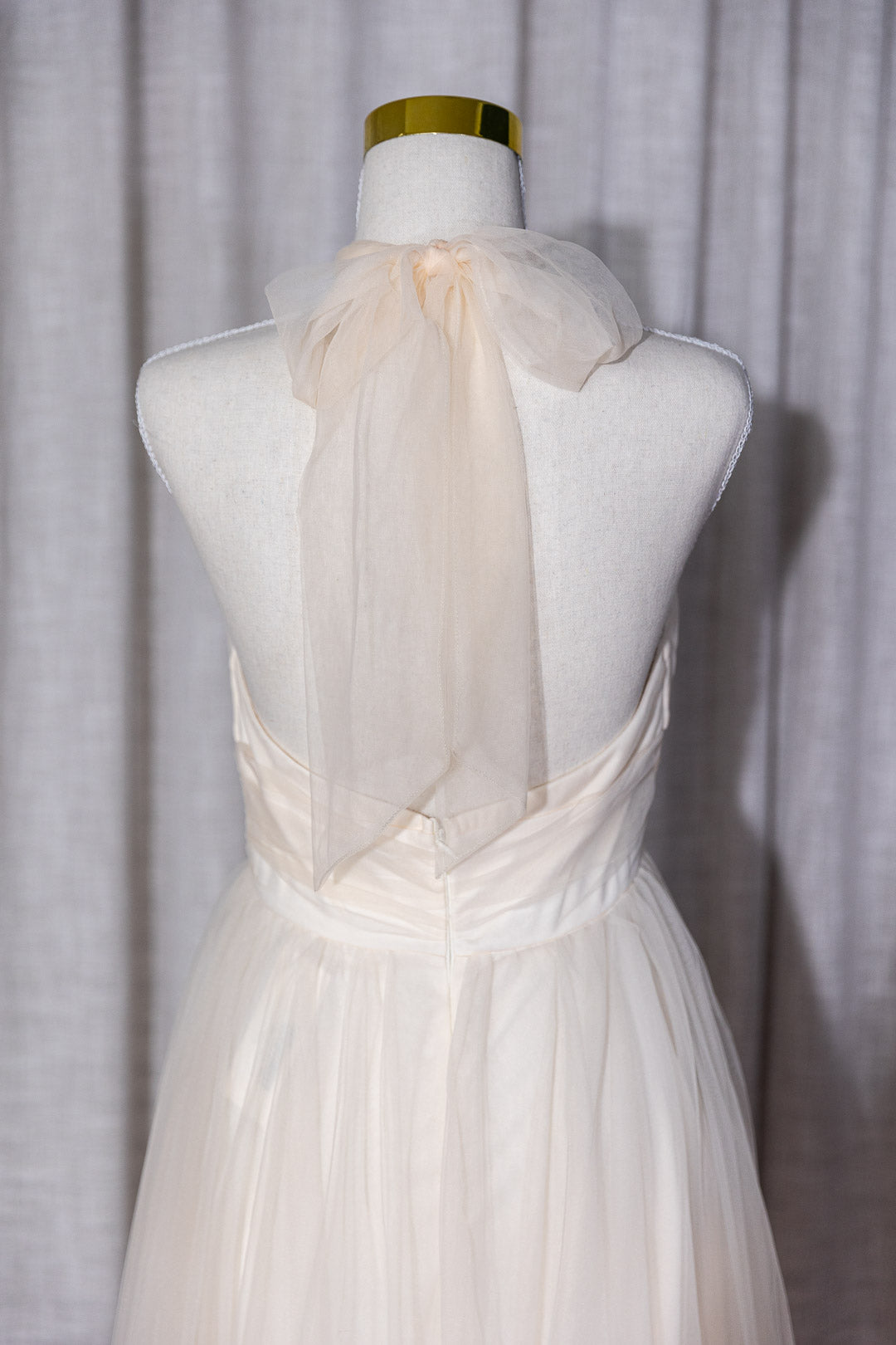 Heather - Cream/Beige Tulle Soft Dress